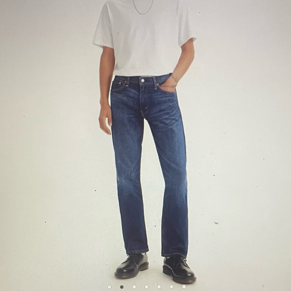 Levi's 513 Slim Straight Jeans Men's 36 x 30 Medium Wash Denim Pants